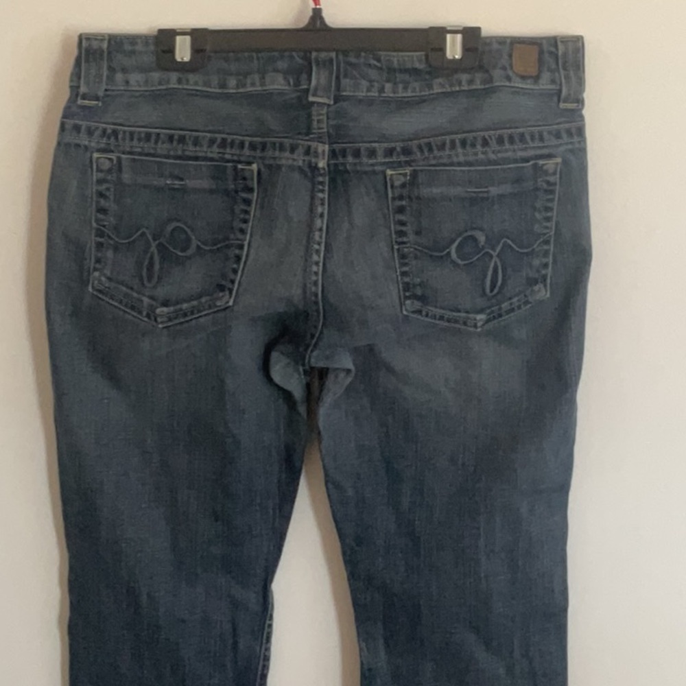 Guess Blue Straight Leg Jeans with Signature Pocket Design